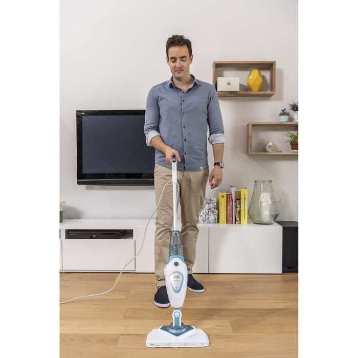 Balai Vapeur - BLACK + DECKER - Steam Mop FSM1616 - Débit Variable - Tête Delta – Image 5