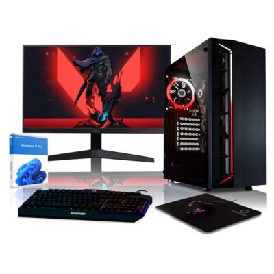 BEASTCOM Q3  Essential Gaming, PC Gamer Complet, AMD Ryzen 3 4300G 4X4.00GHz, 4K Vega 8, 8Go RAM, 256GB SSD,WiFi, Win11