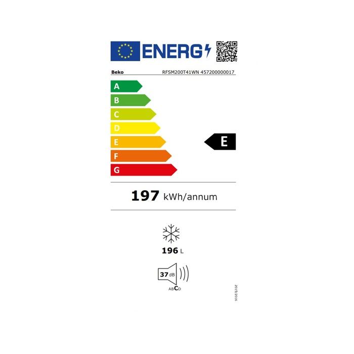 Beko Congélateur armoire 54cm 196l statique - RFSM200T41WN – Image 2