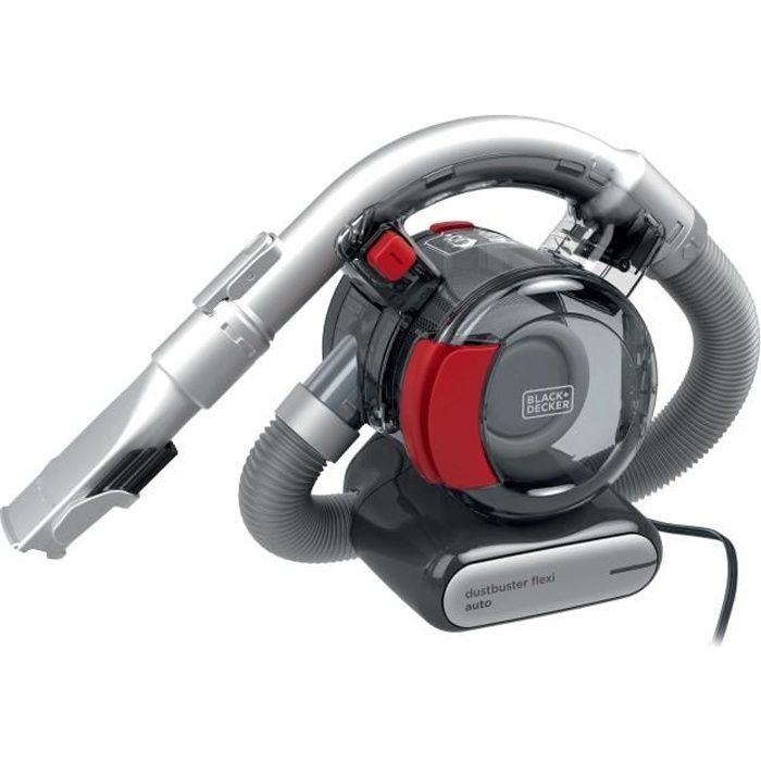 BLACK+DECKER PD1200AV Dustbuster Flexi Auto - Aspirateur à main 12V - Connexion voiture - action cyclonique