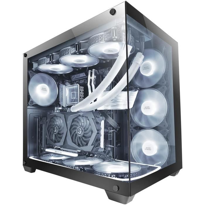 Boîtier ATX - MARS GAMING - MCV4 XXL PREMIUM - Noir - Verre trempé - Anti-poussière