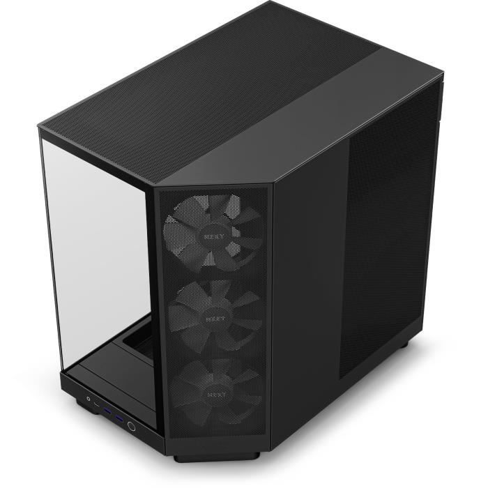 Boitier moyen-tour - NZXT - H6 Flow RGB - Double chambre - Ventilateurs RGB inclus - Noir – Image 3
