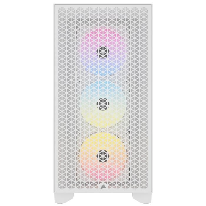 Boitier PC - CORSAIR - 3000D RGB AIRFLOW - ATX Moyen-tour - 3 ventilateurs AR120 RGB - Blanc – Image 2