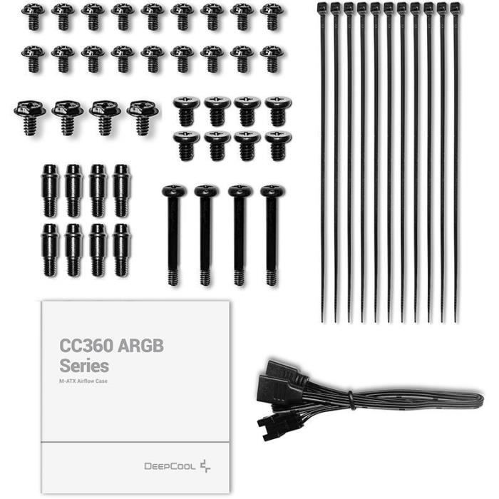 Boîtier PC - DEEPCOOL - R-CC360-BKAPM3-G-1 - CC360 - ARGB – Image 3