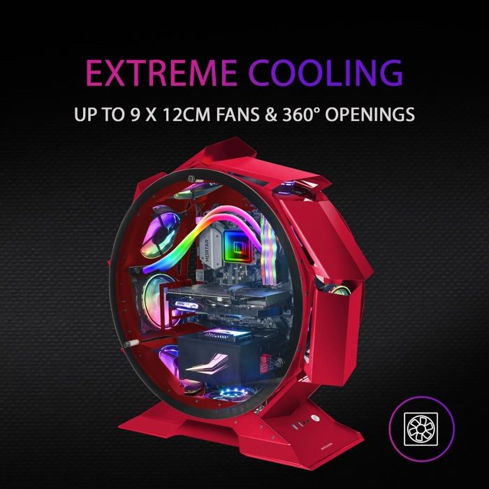 Boîtier PC Gaming - Mars Gaming - MCORB Rouge - Micro-ATX XL - Double Vitrage - Refroidissement Optimal – Image 3