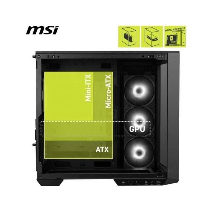 Boîtier PC - MSI - 306-7G26R21-HH9 - MAG PANO 100R PZ – Image 4