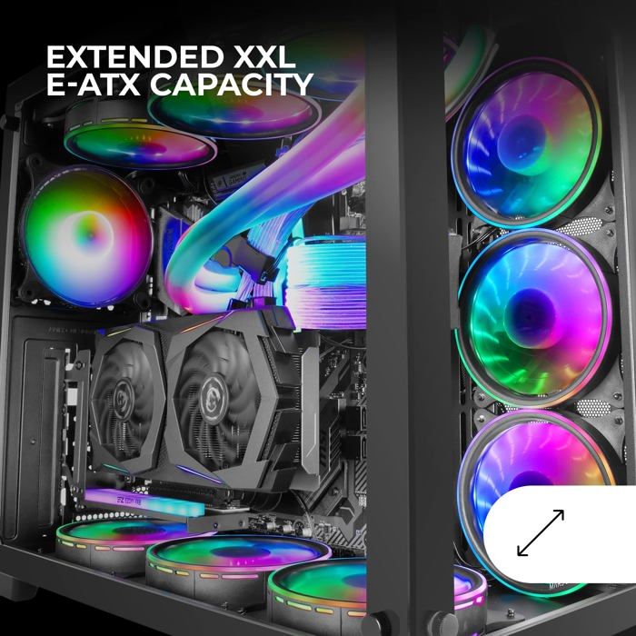 Boitier PC - Mars Gaming - MCV3 - E-ATX - Double vitrage - Capacité XXL – Image 3