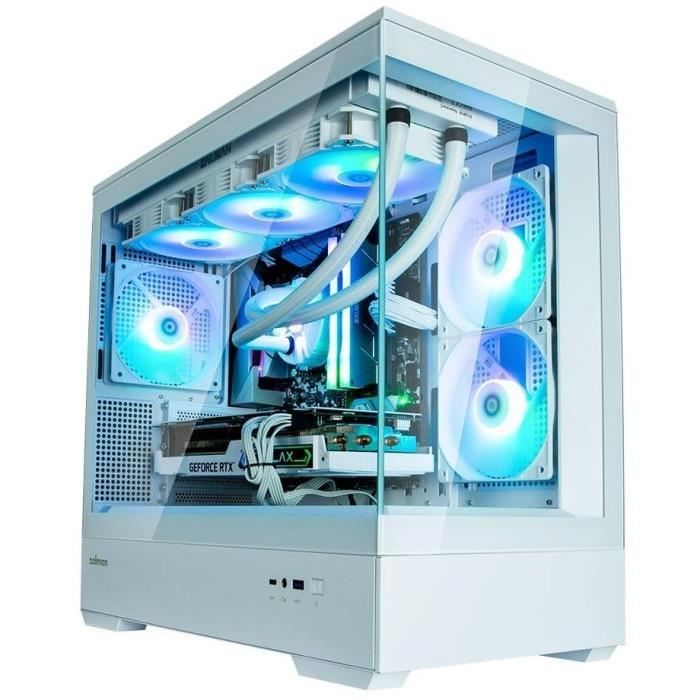Boitier PC sans alimentation - ZALMAN P30 (Blanc) - Mini tour - Micro-ATX - 3x120mm LED A-RGB – Image 2