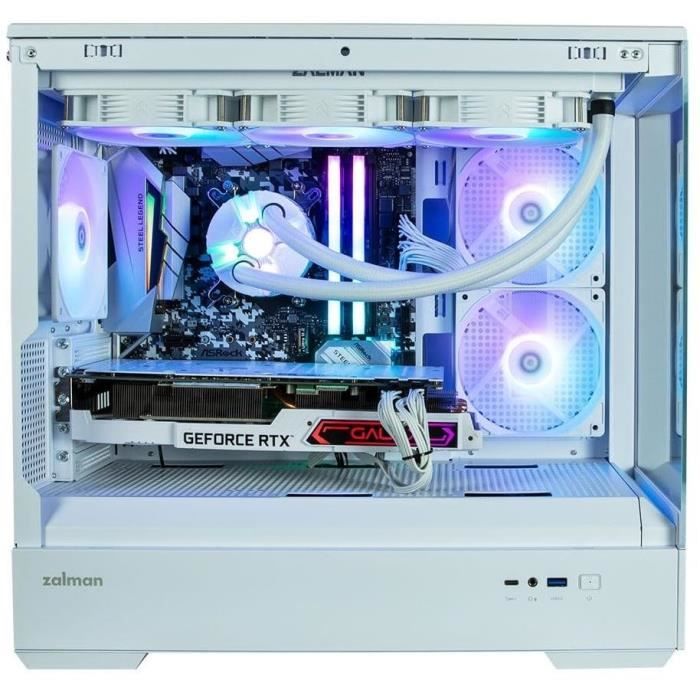 Boitier PC sans alimentation - ZALMAN P30 (Blanc) - Mini tour - Micro-ATX - 3x120mm LED A-RGB – Image 3