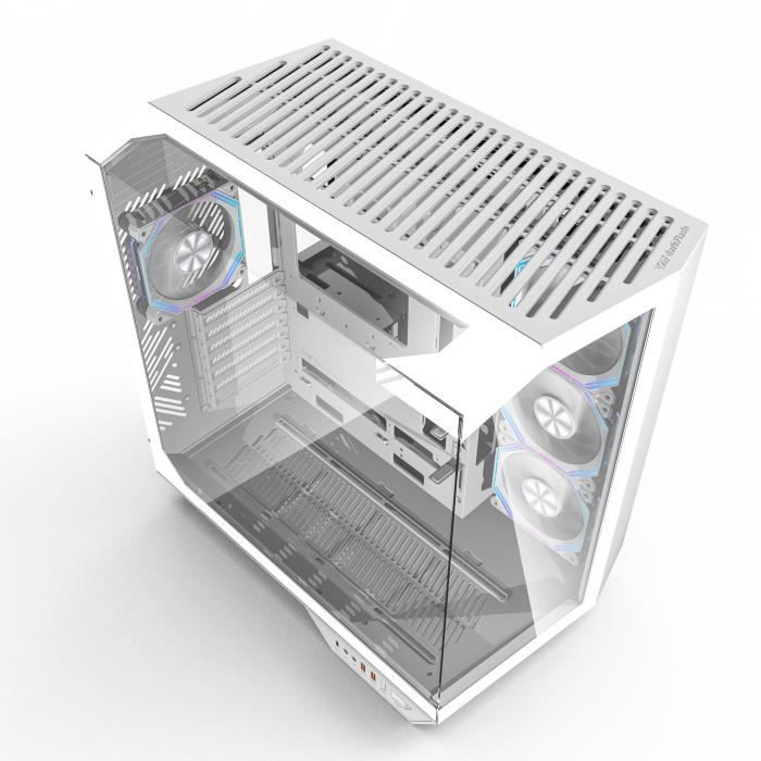 Boitier sans alimentation - Cube - Format ATX - DARKFLASH DY470 - Blanc – Image 7