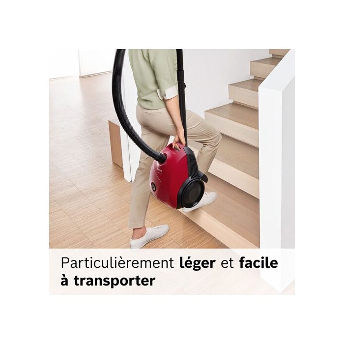 Aspirateur avec sac - Bosch - GL20S BGLS2RD1 - Micro filtre - Sac - Rouge – Image 2