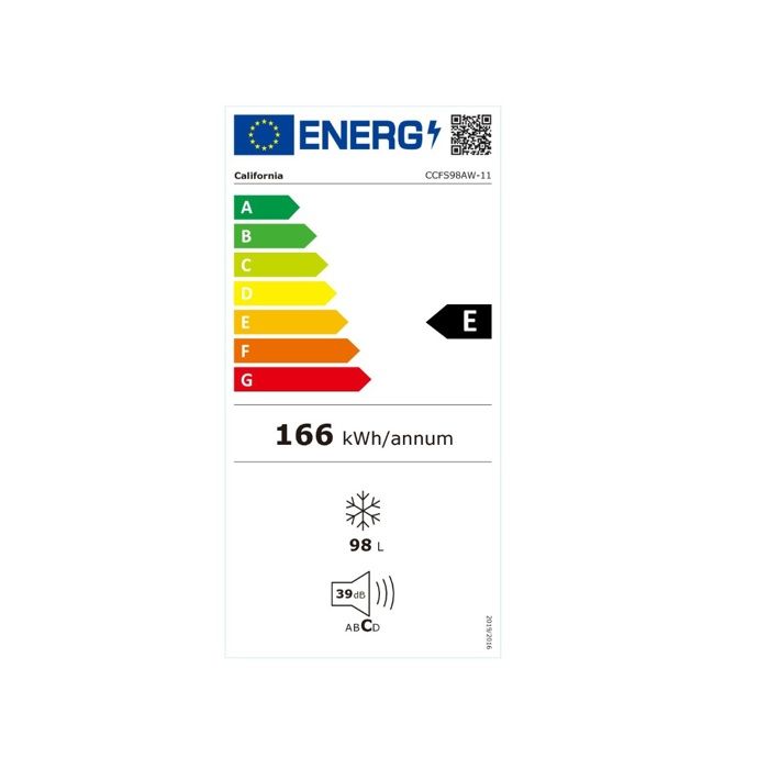 CALIFORNIA conglateur armoire table top 98l blanc – Image 2