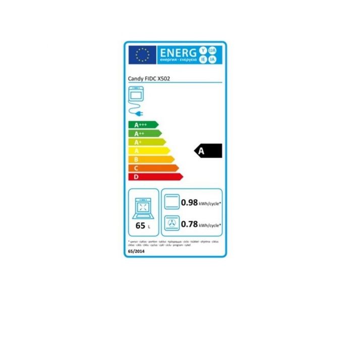 CANDY Four encastrable émail lisse FIDC X502 , 65 litres, Multifonction, Minuteur – Image 2
