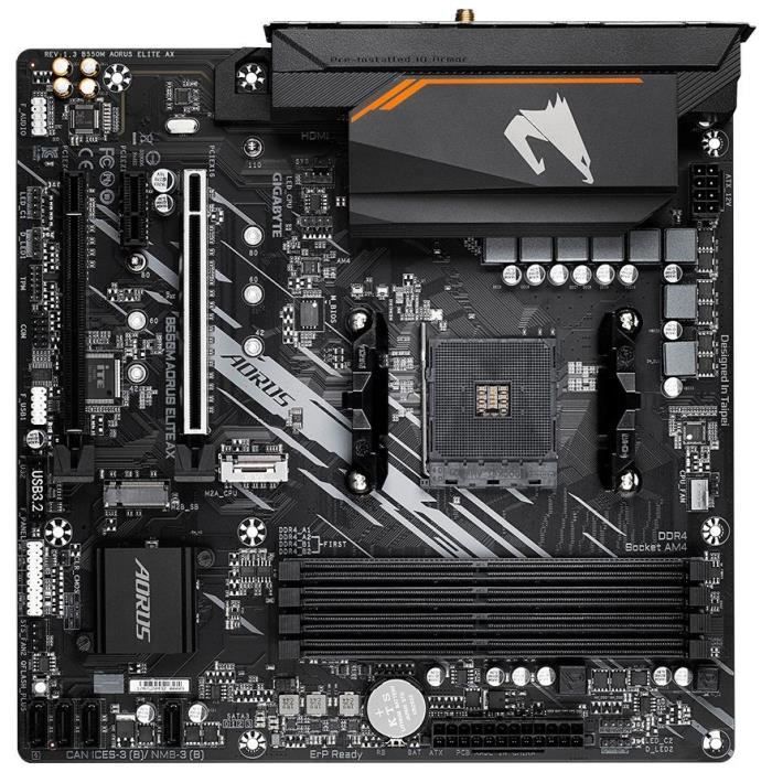 Carte mère - GIGABYTE - B550M AORUS ELITE AX – Image 4