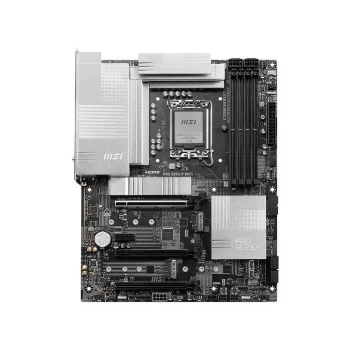 Carte mère - MSI - PRO Z890-P WIFI - Wi-Fi 7, 5G LAN, Thunderbolt 4, PCIe 5.0, argentée – Image 2
