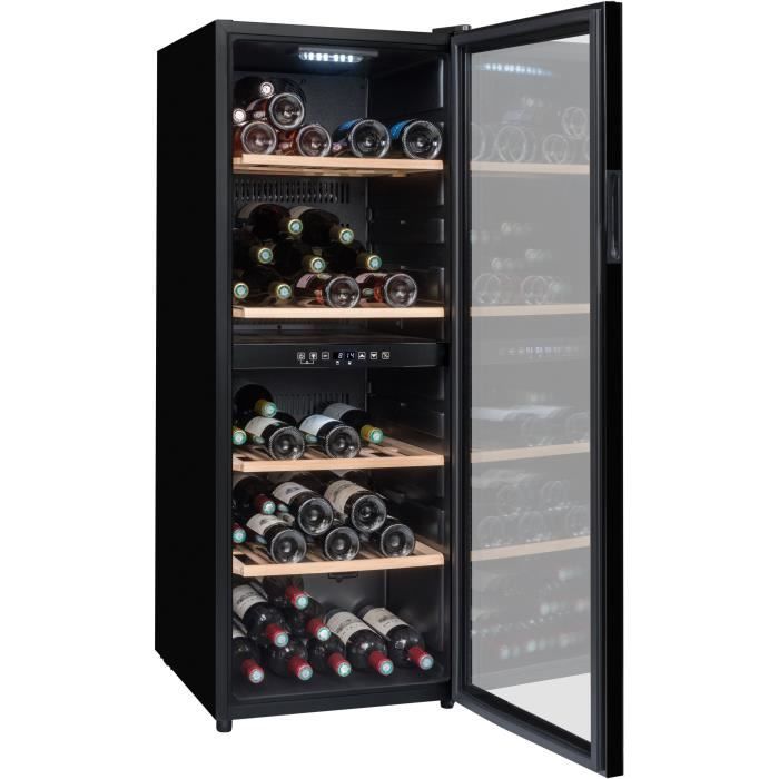 Cave à vin de service - LA SOMMELIERE - SLS90DZ - 91 bouteilles - Porte vitrée réversible - Classe G - 48 x 57,5 x 128,5 cm - Noir – Image 7