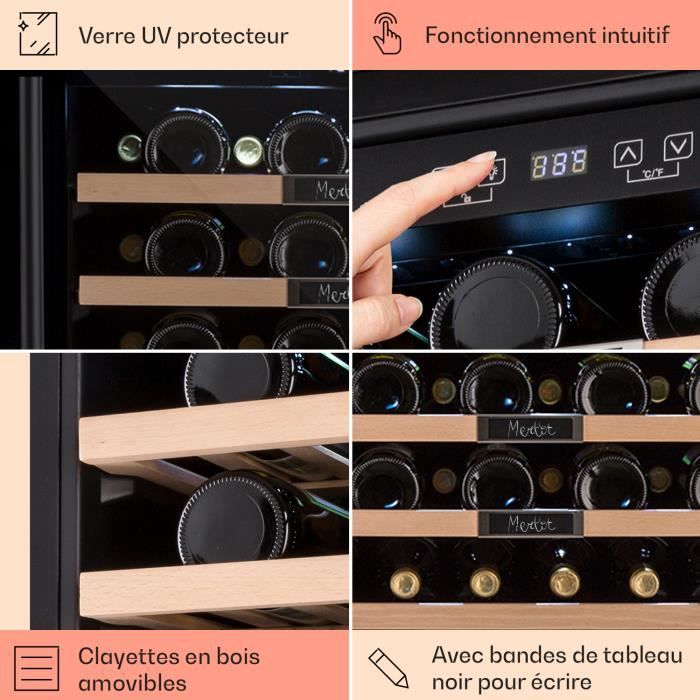 Cave à vin encastrable - KLARSTEIN - Vinsider 36 Built-In Uno - 36 bouteilles - 92 L - Acier inoxydable – Image 4