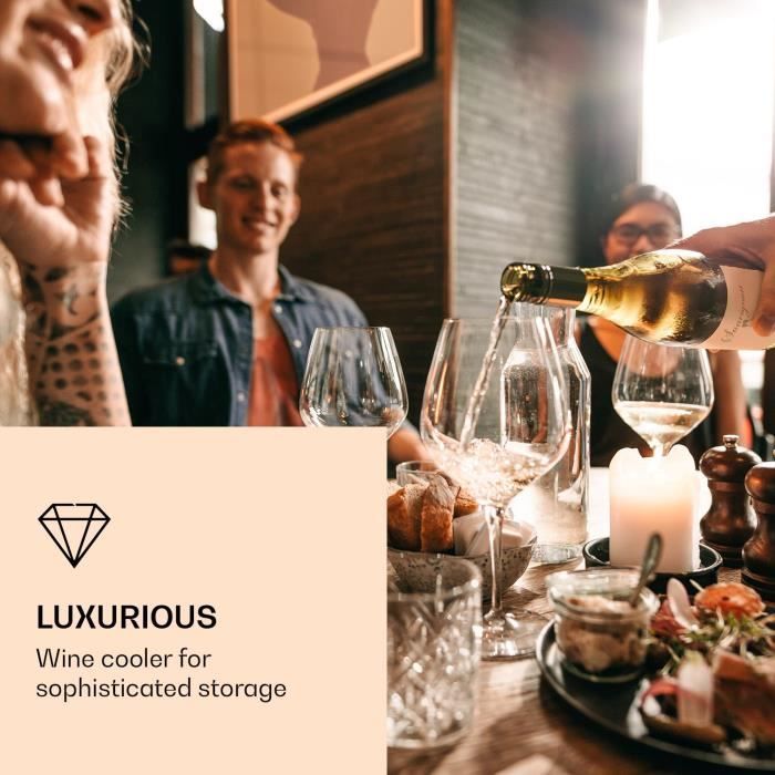 Cave à vin - Klarstein Vinovilla 7 Built-in Uno Onyx - 20 litres - Panneau de commande tactile – Image 2