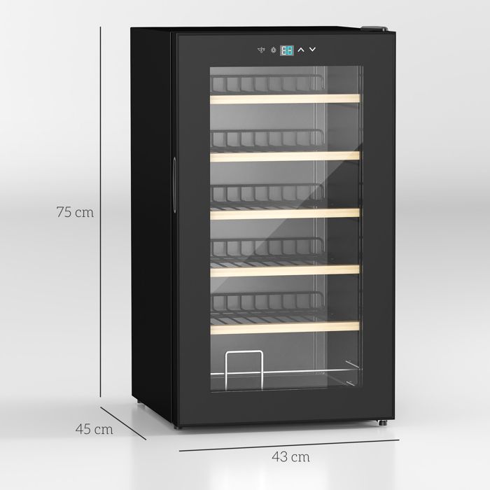 HOMCOM - Cave à vin - Acier - 43x45x75cm - Noir – Image 4