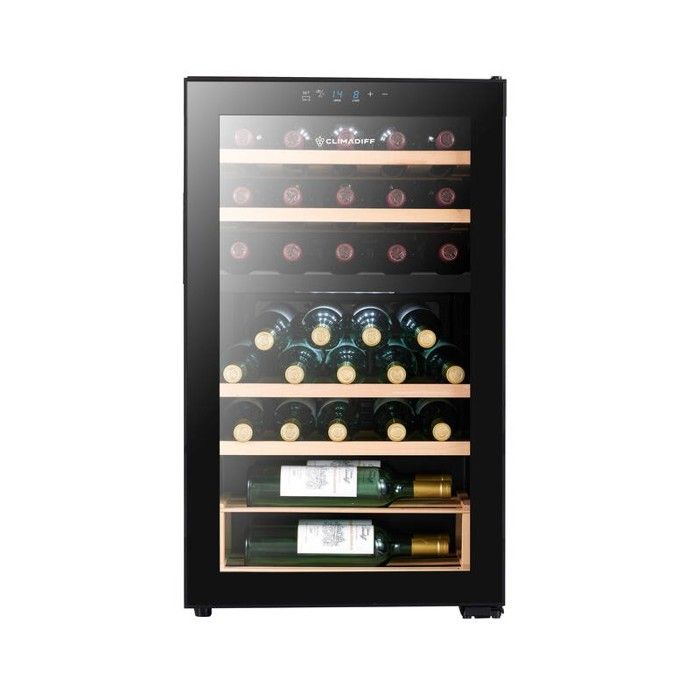 Cave à vin CEPAGE33DZ – 33 bouteilles – Double zone – Température réglable 5-20 °C – Éclairage LED – Compatible Vinotag