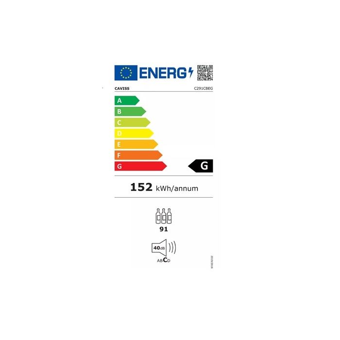 Caviss Cave à vin de service 91 bouteilles - C291CBEG – Image 2