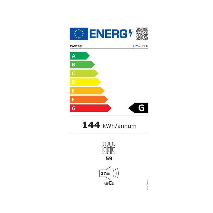 Caviss Cave à vin de service 59 bouteilles - C259CBEG – Image 2