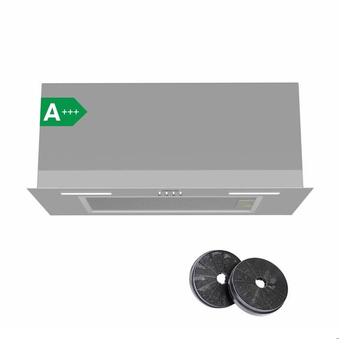 CIARRA Hotte Groupe Filtrant 60cm A+++ 650m3/h 3 Vitesses Recyclage ou Evacuation Inox CD6926AS