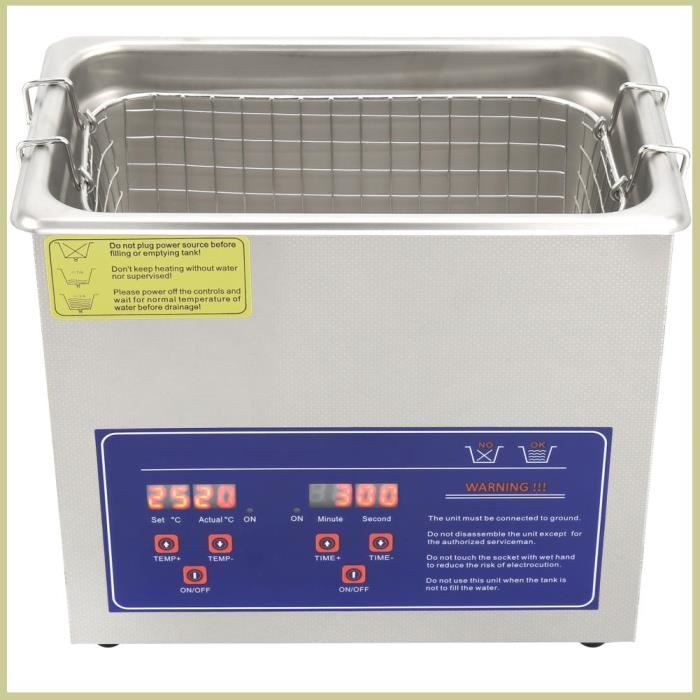 Cocosity Équipement de nettoyage ultrasonique Nettoyeur à Ultrasons avec Chauffage electromenager nettoyeur Prise UE 220V – Image 2