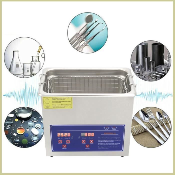 Cocosity Équipement de nettoyage ultrasonique Nettoyeur à Ultrasons avec Chauffage electromenager nettoyeur Prise UE 220V – Image 4