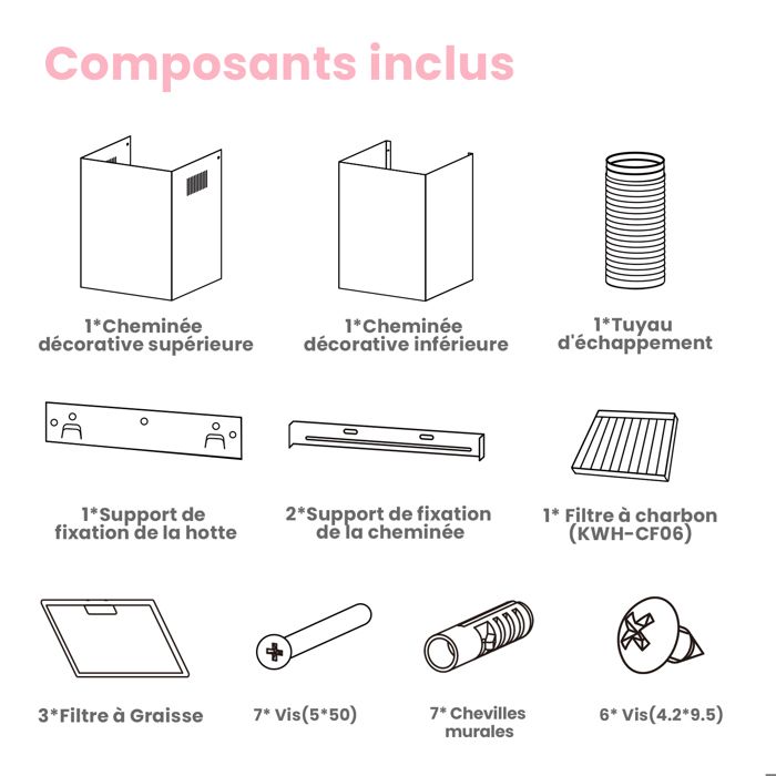 Hotte Aspirante Tactile 90cm Comfee - Classe A+++ - 650 m³/h - 4 Vitesse - Filtre à Charbon - LED Affichage - En Inox Noir – Image 6