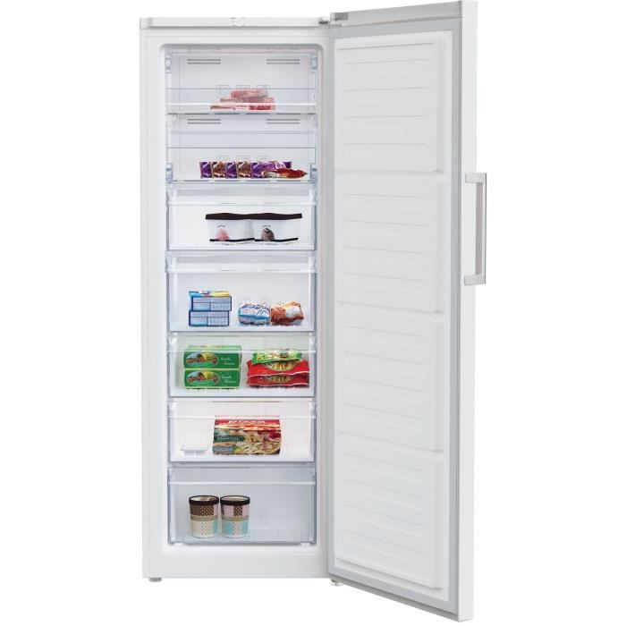 Congélateur armoire - BEKO série b100 - RFNE290L41WN - Classe E - 256 L - 5 tiroirs - 59,5 x 70 x 171,4 cm - Blanc – Image 2