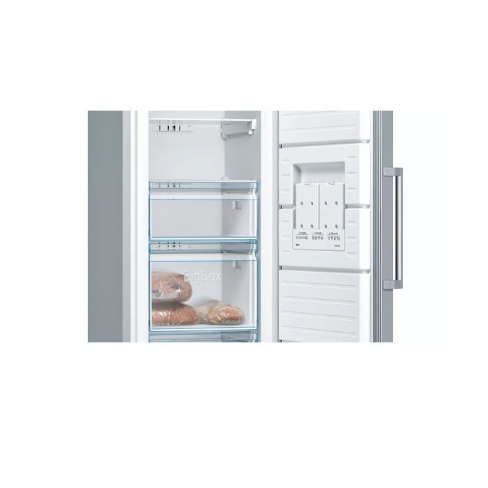 Congélateur armoire - BOSCH SER4 - GSN36VLEP - Classe E - 242 L - 186 x 60 x 65 cm - Inox – Image 4
