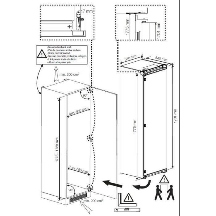 Congélateur armoire intégrable BEKO BFNA247E40SN - 220L - Blanc – Image 3