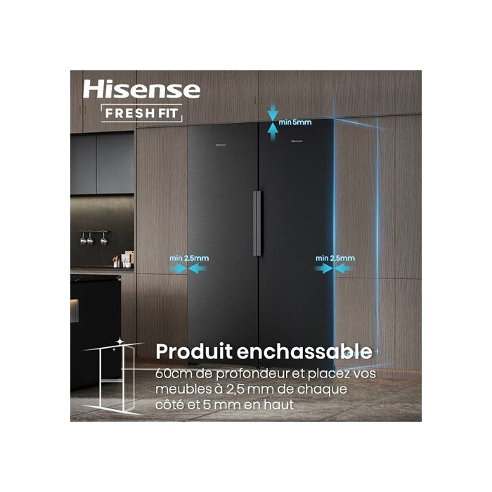 Congélateur armoire Hisense FT5K310GSFD Freshfit – Image 4