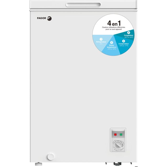 Congélateur coffre - FAGOR - FCC100ME - 99 litres - Classe E - Poignée intégrée