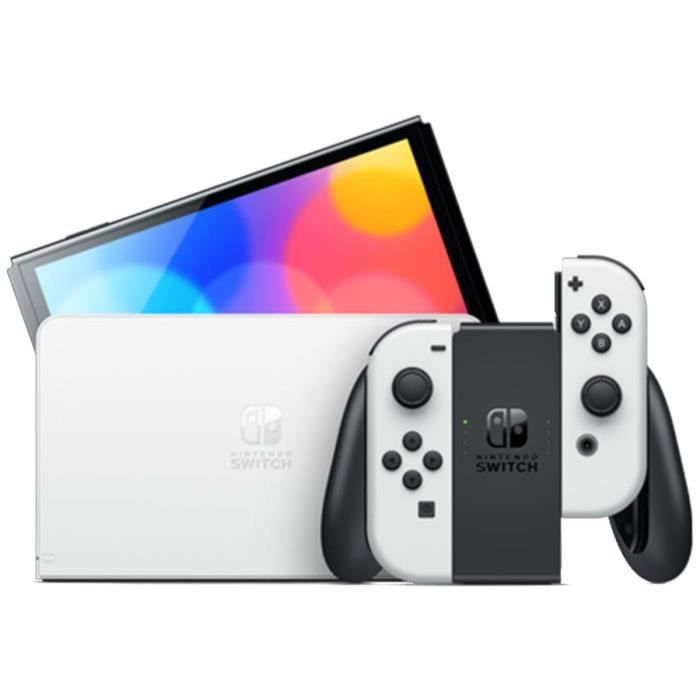Console Nintendo Switch - Modèle OLED • Blanc + Super Mario Bros. Wonder (Pré-installé) + 12 mois d'abonnement NSO (Code) – Image 2