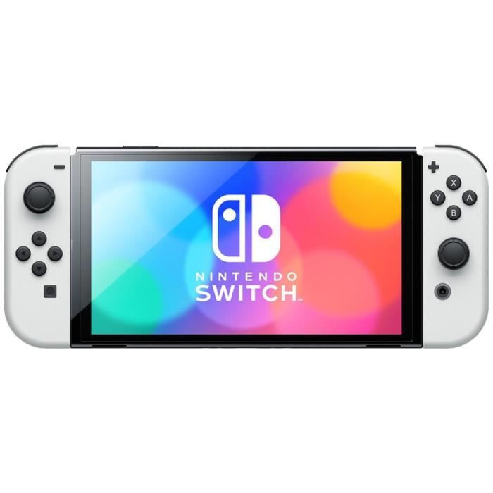 Console Nintendo Switch - Modèle OLED • Blanc + Super Mario Bros. Wonder (Pré-installé) + 12 mois d'abonnement NSO (Code) – Image 3