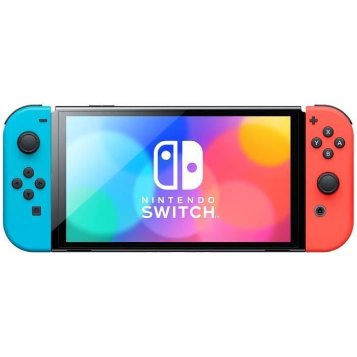 Console Nintendo Switch - Modèle OLED • Bleu Néon & Rouge Néon – Image 3