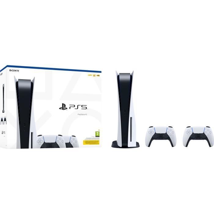 Console PlayStation 5 Standard + 2ème Manette DualSense Blanche – Image 2