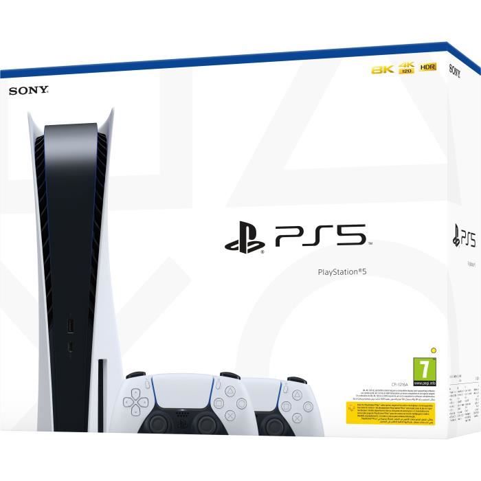 Console PlayStation 5 Standard + 2ème Manette DualSense Blanche – Image 4