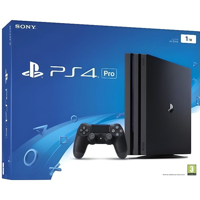 Console PS4 Pro - 1To Noir - Puissance de jeu extrême