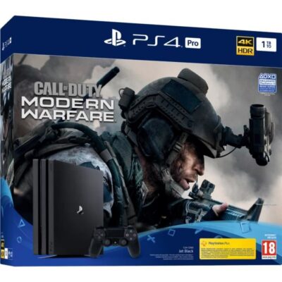 Console PS4 Pro 1To Sony - Call of Duty Modern Warfare - 4K HDR - Bluetooth WIFI - Blu-ray 3D DVD CD - Noir