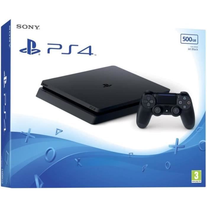 Console Sony PlayStation 4 Slim 500 Go + Manette - Noir - Reconditionné - Etat correct