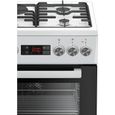 Cuisinière à gaz - BEKO - FSE53321DWCS - 3 foyers + 1 électrique - 60 cm - Blanc – Image 2