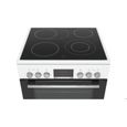 Cuisinière Bosch Serie 4 HKR39C220 - Blanc - Plaques vitrocéramiques - Four électrique - 66L - Électronique – Image 5