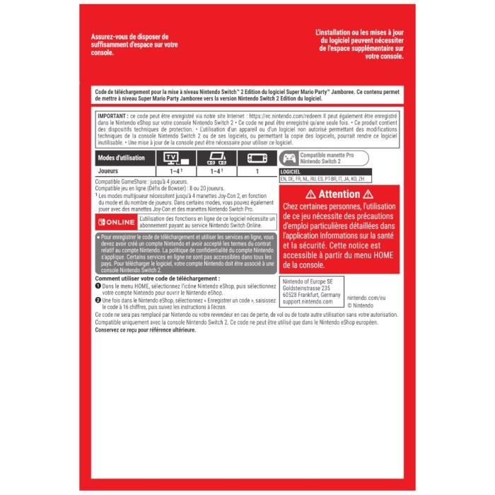 DLC Mise à niveau "Nintendo Switch 2 Edition + Jamboree TV" pour Super Mario Party Jamboree • Code de téléchargement pour Nintendo S – Image 2