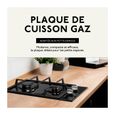 BELDEKO - Plaque de cuisson Gaz verre noir 2 feux - 4000W - Gaz ville et bouteille – Image 2