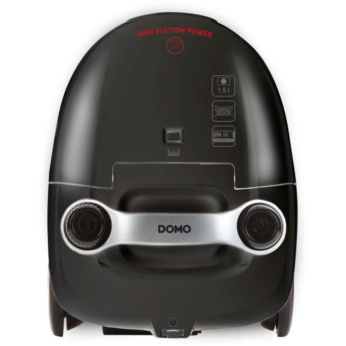 DOMO DO1033S - Aspirateur compact avec sac 450W - Filtre HEPA10. Rayon d'action 7m .Capacité de sac de 1,5L.Flexible plastique – Image 8