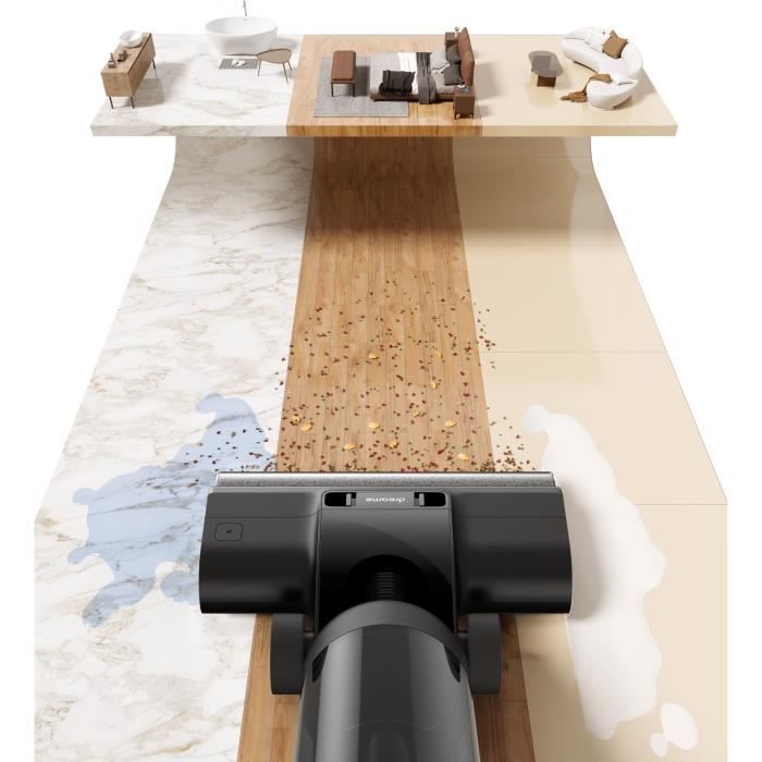 Dreame H12 Pro Aspirateur Balai Nettoyeur Intelligent Sec et Humide sans Fil, Autonettoyage Brosse, Écran LED, Réservoir Eau 900 ML – Image 9