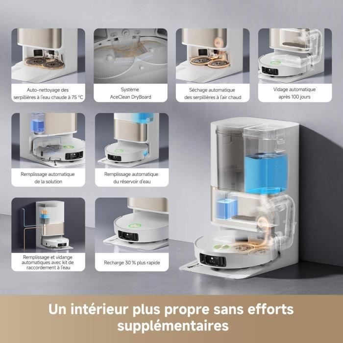 DREAME L50 Pro Ultra Robot aspirateur et Laveur avec vidage Automatique et Nettoyage Automatique des serpillières – Image 4